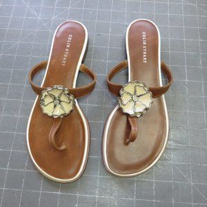 Colin Stuart sandals enamel flower